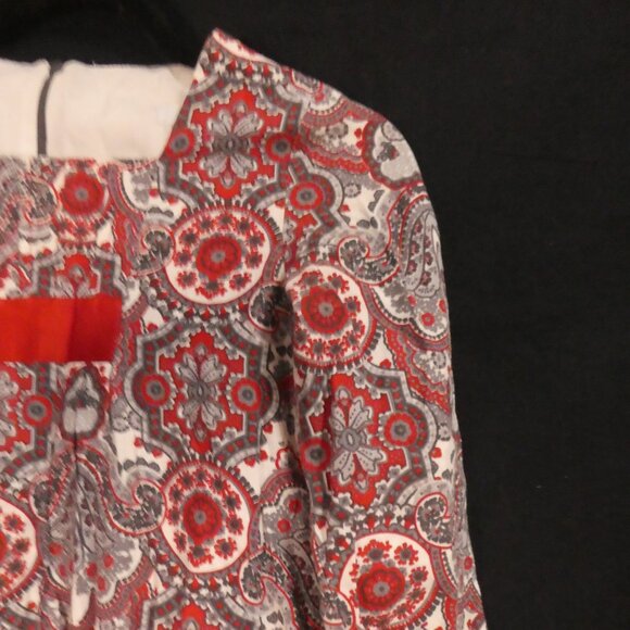 NACO | size 14 | Vintage Long Sleeve Paisley Mini Dress | Fully Lined - Picture 5 of 14